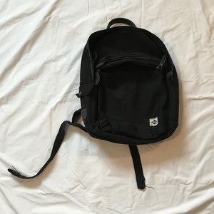 Roots Cotton Backpack with leather trimming